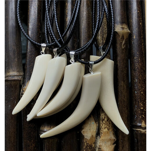 Snqp mammouth dents poinçon pendant collier pendentif femmes de tempérament simple gigantesque gise de pendentif gadin bellestie fidelity 3271 # spécifications environ 9 * 37 mm en vedette de produits fins