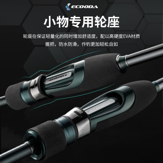 伊酷达（ECOODA）根鱼二代直柄泛用远投路亚竿海钓黑头鱿鱼小根杆石斑根钓竿鳜鱼竿 2.03米S682L直柄（饵重0.4-8g）
