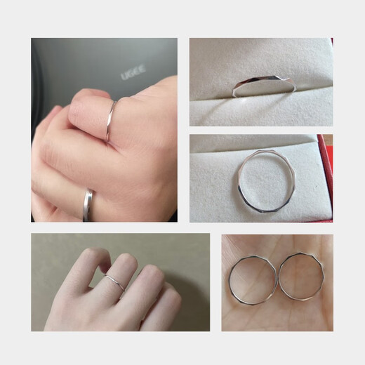 Safir platinum ring for women Pt950 glare platinum ring smooth plain ring plain ring tail ring for birthday gift No. 13, about 0.65 g