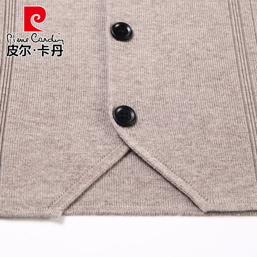 Pierre Cardin Spring y Autumn Knited Suit Cardigan Chaleco de chaleco abierto Pad Dad Men Style Hombres con vestidos de caballos Borgoña S 165