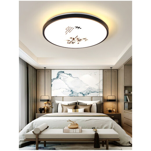 Weihuo new Chinese style LED ceiling lamp round bedroom lamp modern simple living room lamp room corridor balcony aisle lamp plum 27cm high light 20 watts