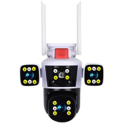 Soderman Outdoor Care Camera Afre Life-Traffic Free Immoryer 360 degré Pas d'angle mort avec Vision nocturne Suivi automatique pour la maison Panoramique Mobile Panoramic Mobile Phone Mobile sans connexion WiFi Modèle de zoom 10x à quatre yeux + modèle WiFi extrêmement clair pour regarder plusieurs écrans en même temps en même temps