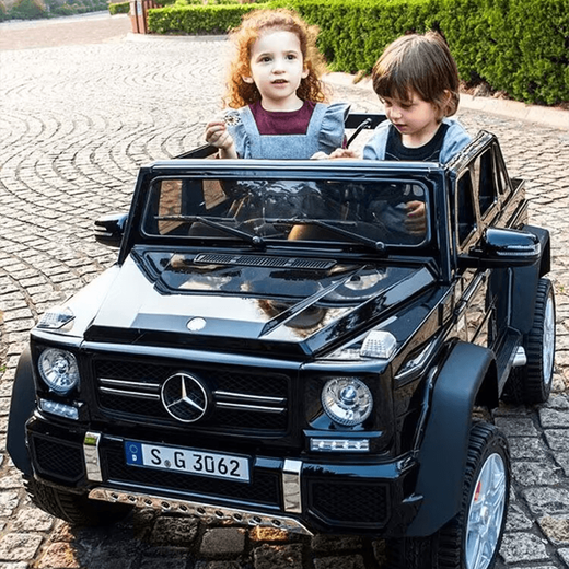 Bon enfant Zhi Mercedes-Benz Autorisé la voiture électrique autorisée à emmener un véhicule tout-terrain adulte avec des jouets de poussette à télécommande à deux places à quatre roues super grandes, White haut de gamme + roue douce + siège en cuir double