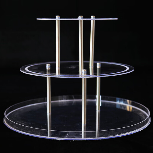 He Jiagong champagne tower cup new champagne tower wedding props three-layer round acrylic wine tower shelf birthday hotel pie thickened champagne cup 22 pieces