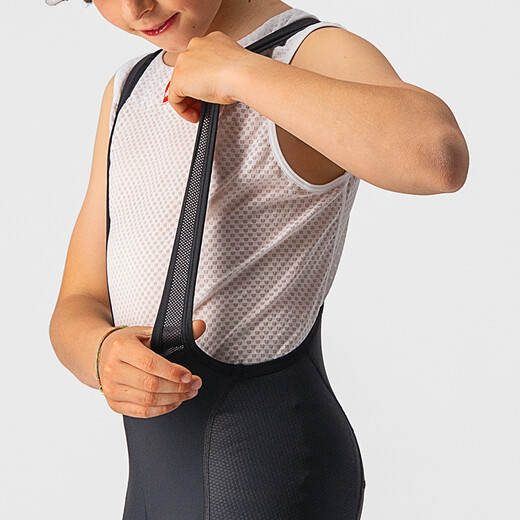 Castelli scorpion boys and girls cycling jersey bib shorts professional tailoring aerodynamic optimized design 4522073 101 black/white label 3XS