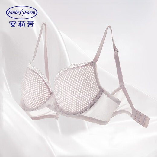 Embry Fang Wind Nest Cup Single Layer Thin Large Breast Revealing Small Underwear Women's 3D Soft Support Bra Holiday Gift Light Gray LGY 75C