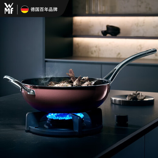 WMF original imported pots and cookware set Naicai rice wok soup pot frying pan milk pot pressure cooker bowl pot combination kitchen utensils quality kitchen Naicai rice rose powder 6-piece set