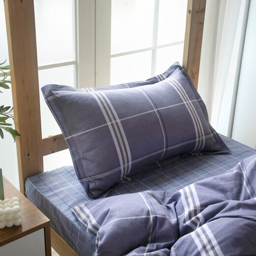 Red bean thickened pure cotton student three-piece soft children's dormitory bunk sheets, quilt cover, pillow and quilt multi-piece set Xirui style-grey three-piece set/1.5*2.0cm quilt cover+sheet+pillowcase