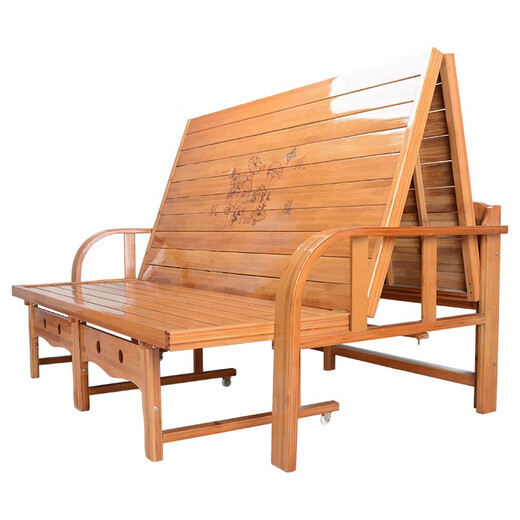 Suo yuyou canapé lit pliable double usage double single single en bois massif sieste niet de maison de maison de lunch bambou house pliage lit modélisé