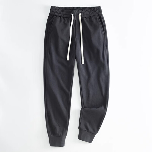Kuraishi Kazuki 480G heavy combed cotton casual pants men's autumn and winter new loose leggings sweatpants men's sports long pants dark gray 31