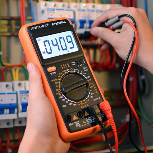 ANTELVES 新款DT9205A高精度数显万用表数字多功能家用防烧电工维修电容表 DT9205P-S+1组7号电池