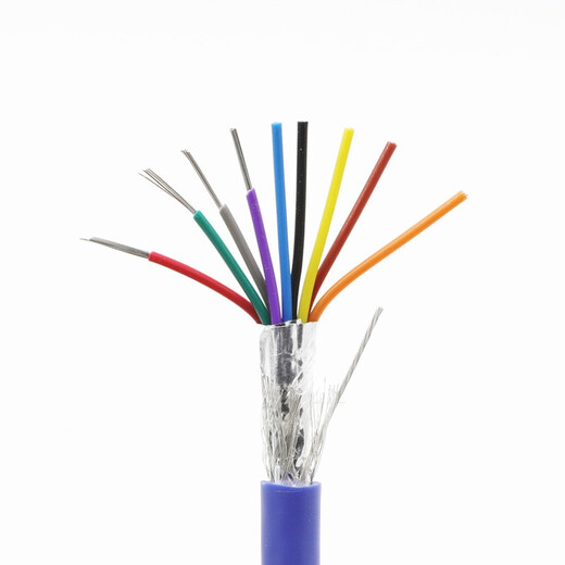 Huanglin (HLing) All copper DB9 serial port cable RS232 connection cable COM port extension cable 485 communication cable signal cable male to female (blue 24AWG) 0.5 meters