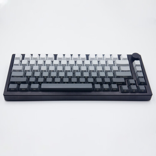 Xingpo capuchon de clavier gravé sur le côté gris poussière dégradé violet PBT sublimation 68/75/87/98/00 capuchon de clavier mécanique boîte gravée grise dégradé de poussière (non transparente)