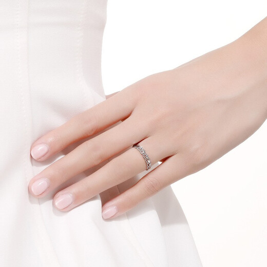 ZLF (ZLF) PT950 platinum ring for women, heart-to-heart ring for girlfriend, size 12 - 2.29g