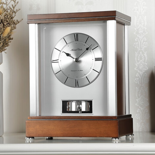 赫姆勒时钟（Hermle Clocks）欧式现代座钟客厅实木报时摆件低音低噪台式坐钟 QT003-110003