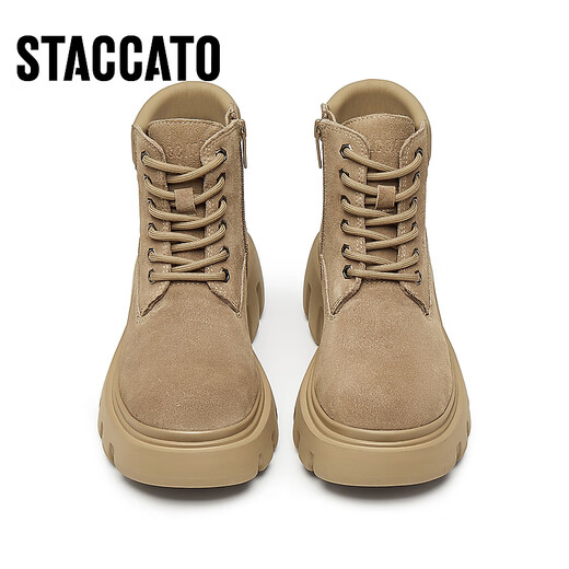 Sigatu's New Winter Winter British Style Martin Boots Big Yellow Boots Botas cortas Botas de mujeres elevadas Y3929DD4 Cool Khaki 37