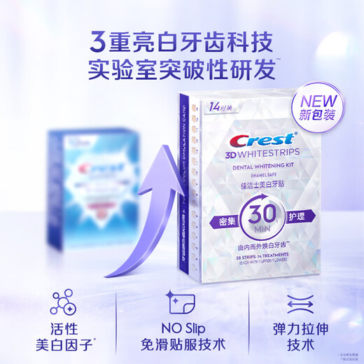 Crest Shining White Theets Patch 14 Paare 28 Stück Weiß, vergilbt, Fleckenentfernung und leicht zu versendende neue und alte Verpackungen