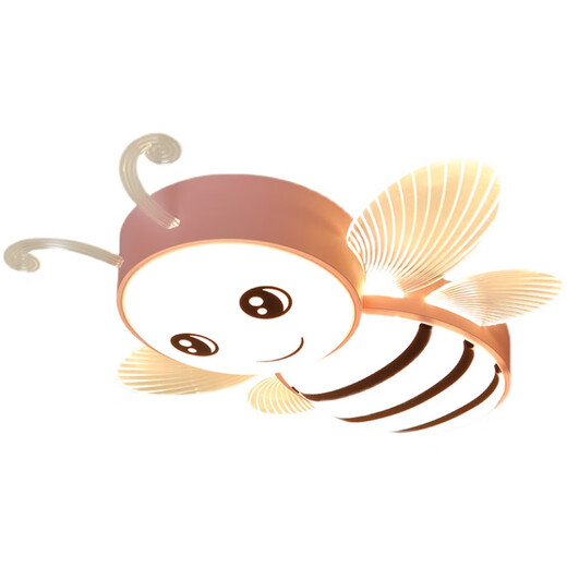 Yongzhi flagship children's room lamp girls boys eye protection children's room LED bedroom lamp creative ceiling lamp balcony room KT cat pink 39CM three-color light LED eye protection style