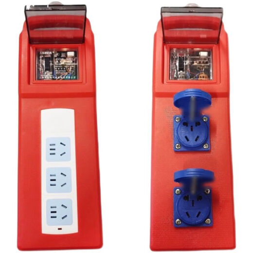 Industrial portable small electrical box waterproof and explosion-proof socket high-power leakage automatic protection plug-in strip board construction site installation-free rainproof 3-position 5-hole metal version connected to 2-core wire
