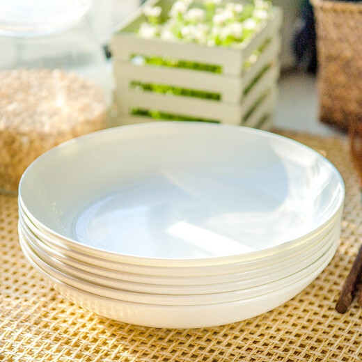 Plate, dish, household pure white ceramic tableware, hotel simple plate, small plate, dumpling plate, deep plate, rice plate, 3-inch flavor plate, two (very small dipping saucer)