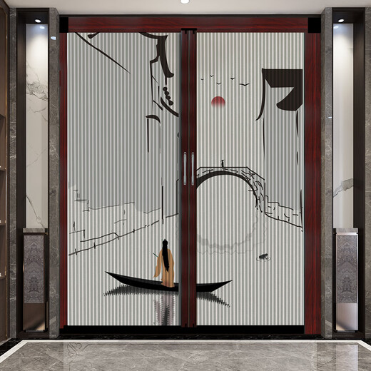 Mizuo Chinesische Schiebetür Wohnzimmer Balkon Küche Partition Invisible Falttür ohne Schlagen von Schiebetür Hollow kann A9274 Rahmenmuster angepasst werden