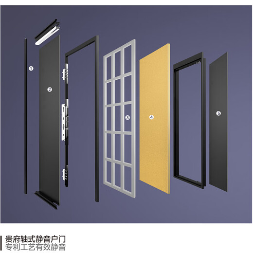 Guifu armored door Gui pine axis silent door carved cast aluminum door security door anti-theft door entry door