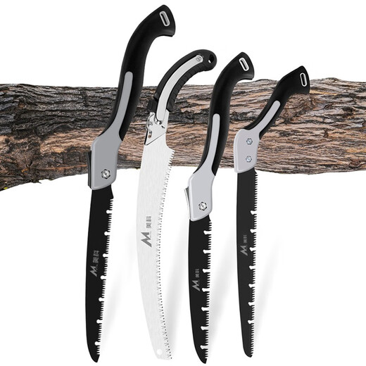 MYTEC fast folding saw, small saw, hand saw, household logging saw, outdoor tree sawing artifact, woodworking saw, hand sawing fruit tree, Teflon rust-proof folding saw, small size