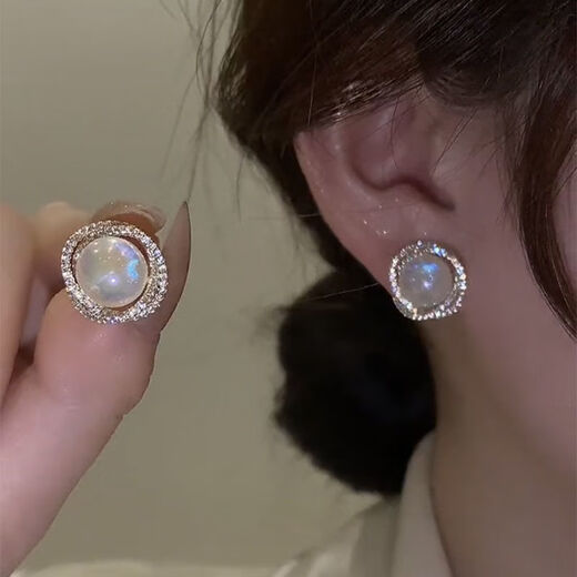 Yizhuchun earrings for women 2024 new trendy niche design high-end light luxury temperament earrings French retro earrings earrings