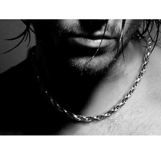 Shibomu thick metal necklace for men, domineering titanium steel thick necklace, European and American fashionable clavicle chain, cool boy with personality, length 50 cm
