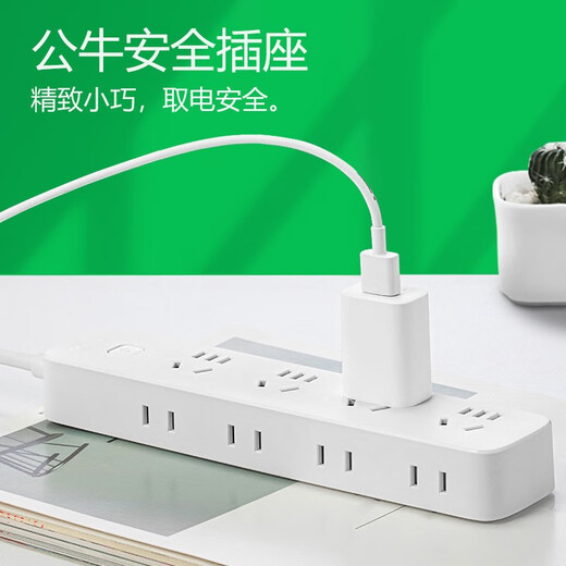Bull (BULL) new national standard socket/wire board/plug/row plug/wire board/drag board 8-position main control switch 1.8 meters GN-R5440