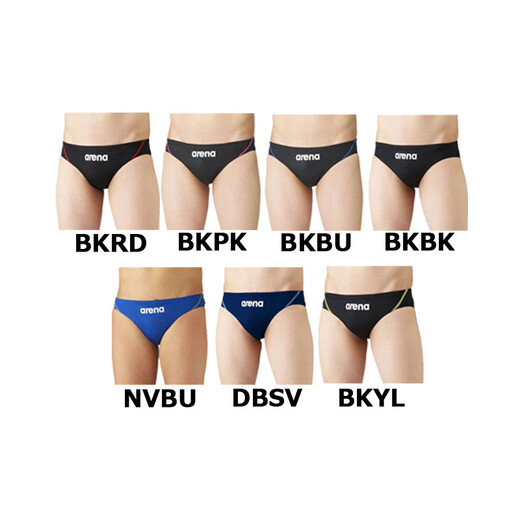 Arena swimming men's competitive swimsuit briefs Aqua Advanced Rimic ARN1023M Japan direct mail (BKPK) black x pink O