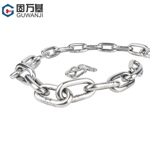 GUWANJI 304 stainless steel multifunctional chain long and short ring chain lifting clothes drying pet dog swing guardrail anti-theft chain 3mmx5m (1 piece) separate chain