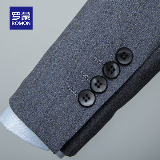 ROMON high-end men's suit clothing men's two-piece spring and autumn formal wedding dress jacket daddy suit 2266 gray. Double slit 165C (165) 90-105Jin Jin equals 0.5 kg