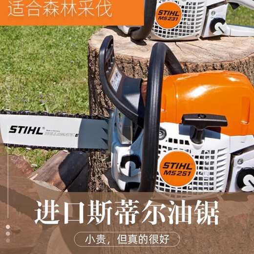 STIHL chain saw imported STIHL gasoline saw logging saw household garden fruit tree felling saw MS170/172/182 MS251c chain saw easy start model (with 18-inch guide plate