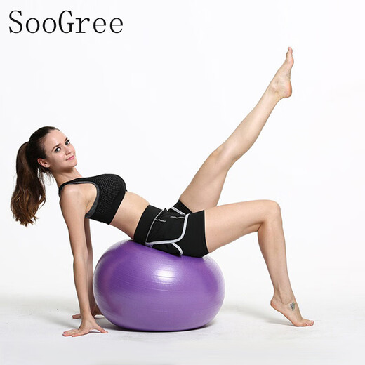 SooGree yoga ball thickened explosion-proof adult fitness sports ball body shaping training Pilates elastic ball balance ball 60cm yoga ball 60cm/155-175cm