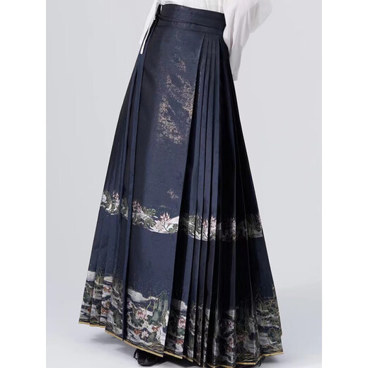 Xian Shengyi horse-faced skirt, new Chinese style, improved Hanfu, Ming-made small women's summer daily commuting to work, horse-faced skirt M