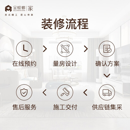 Golden Mantis home package renovation design renderings Decoration company rough room decoration Fine decoration room hard decoration Reservation fee