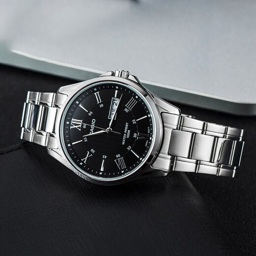 CASIO Classic Pointer Series Simple Casual Business Fashion Quartz Waterproof Steel Band Men's Watch MTP-1384D-1AVDF