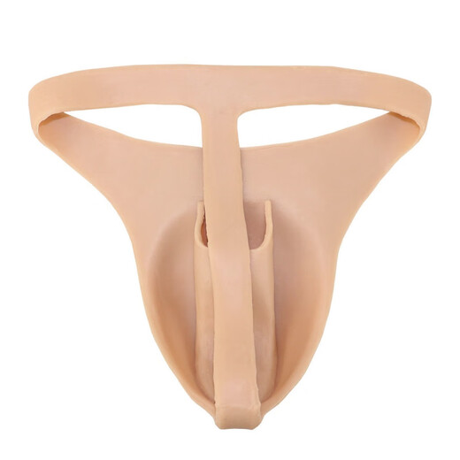 Insert men's self-masking underwear to hide transvestite underwear, secretly hide transvestite supplies, sexy silicone cross-dressing lace AD56T full silicone thong, hair transplant