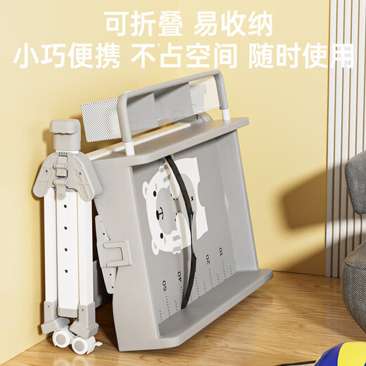 Jiexingguan Diaper Table Baby Care Table Baby Diaper Table Diaper Changing Operation Station Touching Table Baby Operation Station Castle Gray | Height Adjustable + Universal Wheel + Foldable