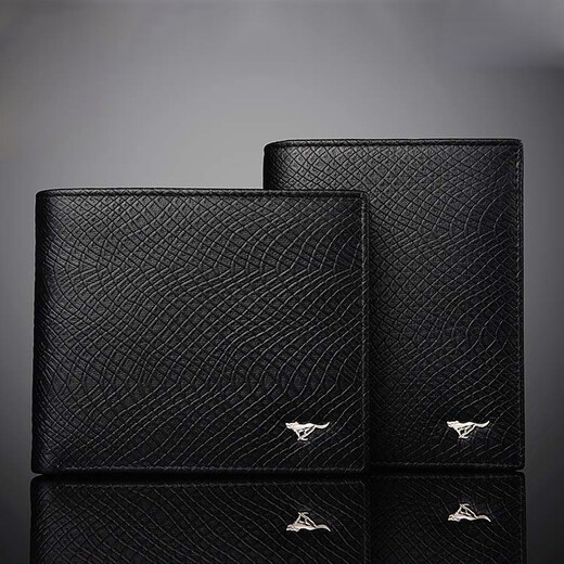 Sieben Wölfe Herren Brieftasche Echtes Leder Horizontal und vertikaler Brieftasche Kurzpuppe Reine Top-Schicht Cowide Ticket Clip Weiche Leder-Lizenz-Lizenzbeutel Zwei-in-Eins-Vertikale