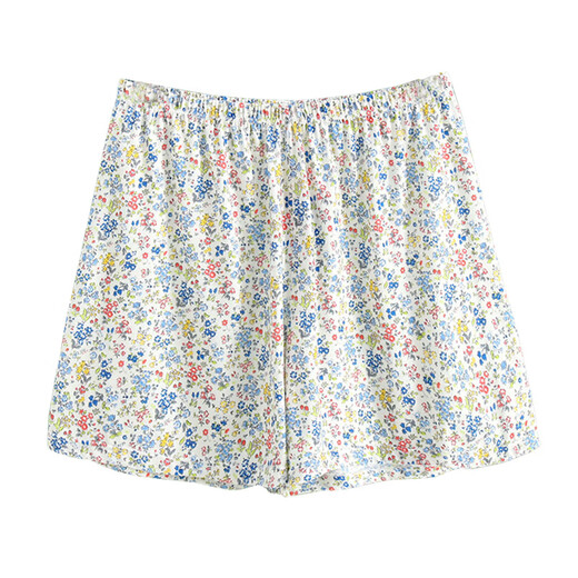 AB Unterwäsche für Frauen Sommer Baumwolle gedruckt Aro Hosen dünne hohe Taille Lose großer Sommerpyjama Shorts H826 Granatapfelblume 3xl (175/105)