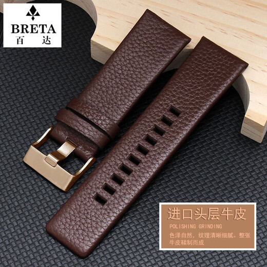 Pataca adapté aux accessoires de surveillance de la police pl.14698 13806 STRAPE DE THIDE DE COWS DE CALLE 24 26 28 30 mm Black + Silver Pin Boucle 26 mm