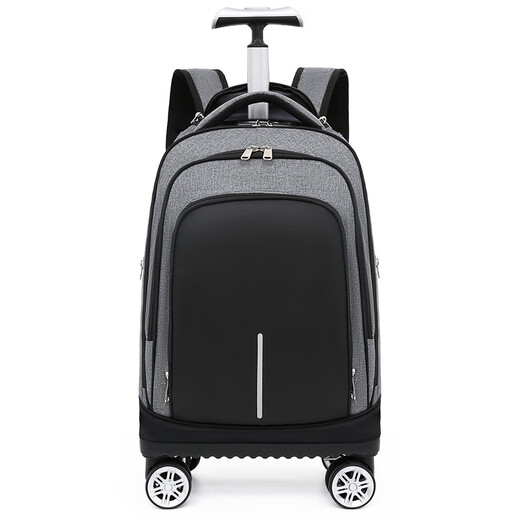 Großkapazität Junior und Senior High School Schüler Trolley Bag Klasse 7-12 Universal Wheel Hand-Pull Bag College Student Rucksack Erwachsener Business Bag Business Trip Trolley Bag Grau Grau