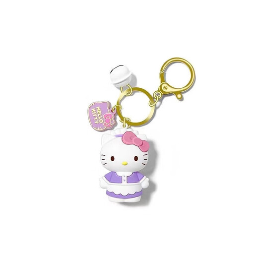 可爱hellokitty钥匙扣创意汽车钥匙扣挂件卡通凯蒂猫车用钥匙挂扣 钥匙扣-公主甜心 凯蒂猫质感【现货秒发】