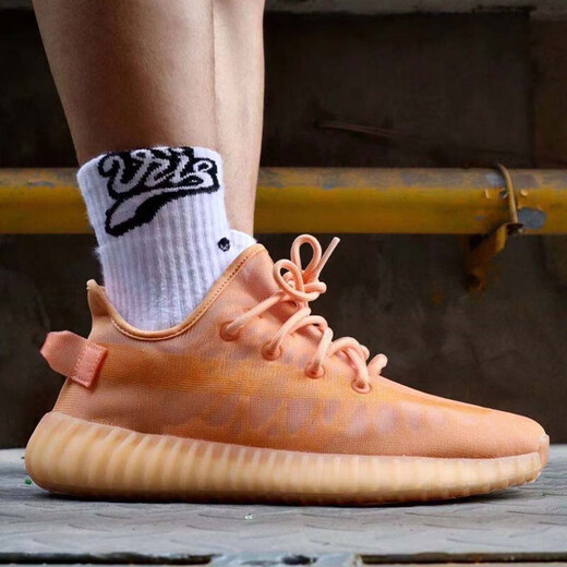 阿迪达斯三叶草男女鞋yeezy350V2Boost椰子休闲鞋GW2870UK7.5码41码