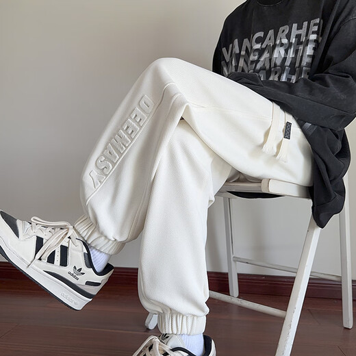 Gangti Bay American-style pants men's autumn new trendy brand loose sports pants steel-printed casual pants leggings for students and teenagers gray XL -115-135Jin Jin is equal to 0.5 kg