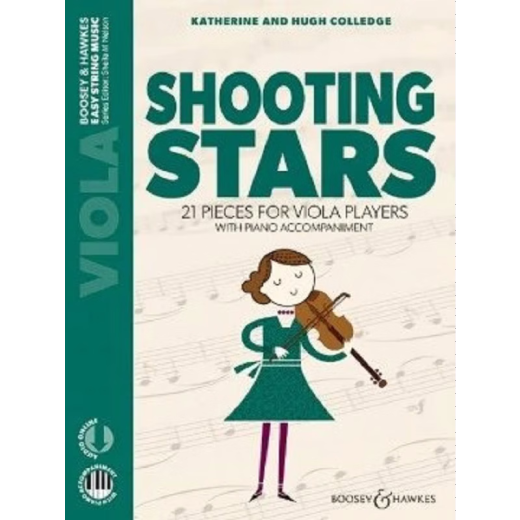 科里奇 流星 21首儿童作品 中提琴和钢琴 含在线音频 博浩乐谱书 Colledge Shooting Stars 21 pieces viola players BH13546 单本全册