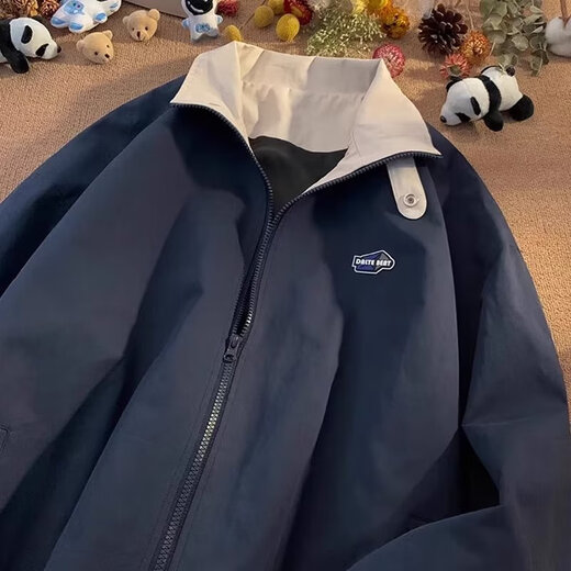 Zhiwei Jacket Men's Spring and Autumn Jacket Spring and Autumn Retro Lapel Workwear Hong Kong Style Design Top Boys Baseball Uniform Dark Coffee XL Recommended 125-140Jin Jin is equal to 0.5 kg