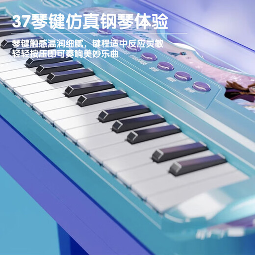 迪士尼（Disney）冰雪奇缘37键桌面电子琴爱莎女孩早教启蒙弹奏乐器玩具生日礼物